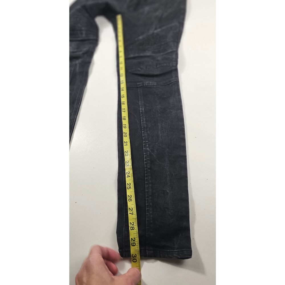 Pacsun Stacked Skinny Stretch Denim Jeans moto black grunge 30x30 EUC emo y2k - Picture 7 of 8